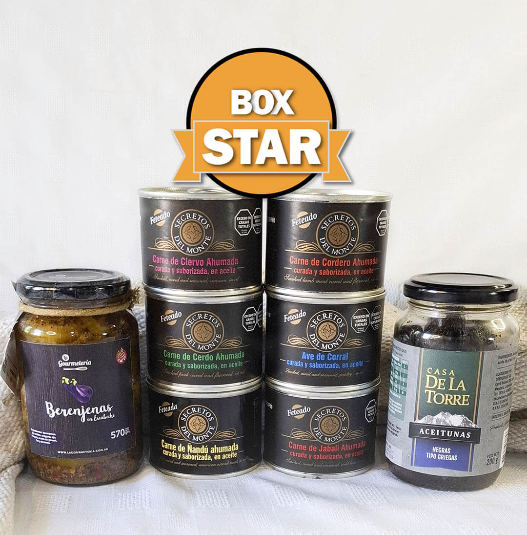 box de ahumados y conservas gourmet, latas de jabali, ciervo, vitobox ahumados