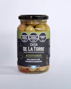 Aceitunas Verdes Rellenas con Pimiento Morron